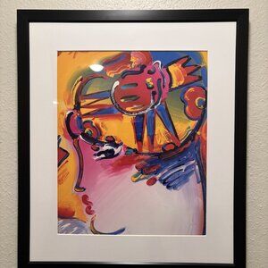 Peter Max Framed 12x14 Inch Art Print - Blushing Beauty
